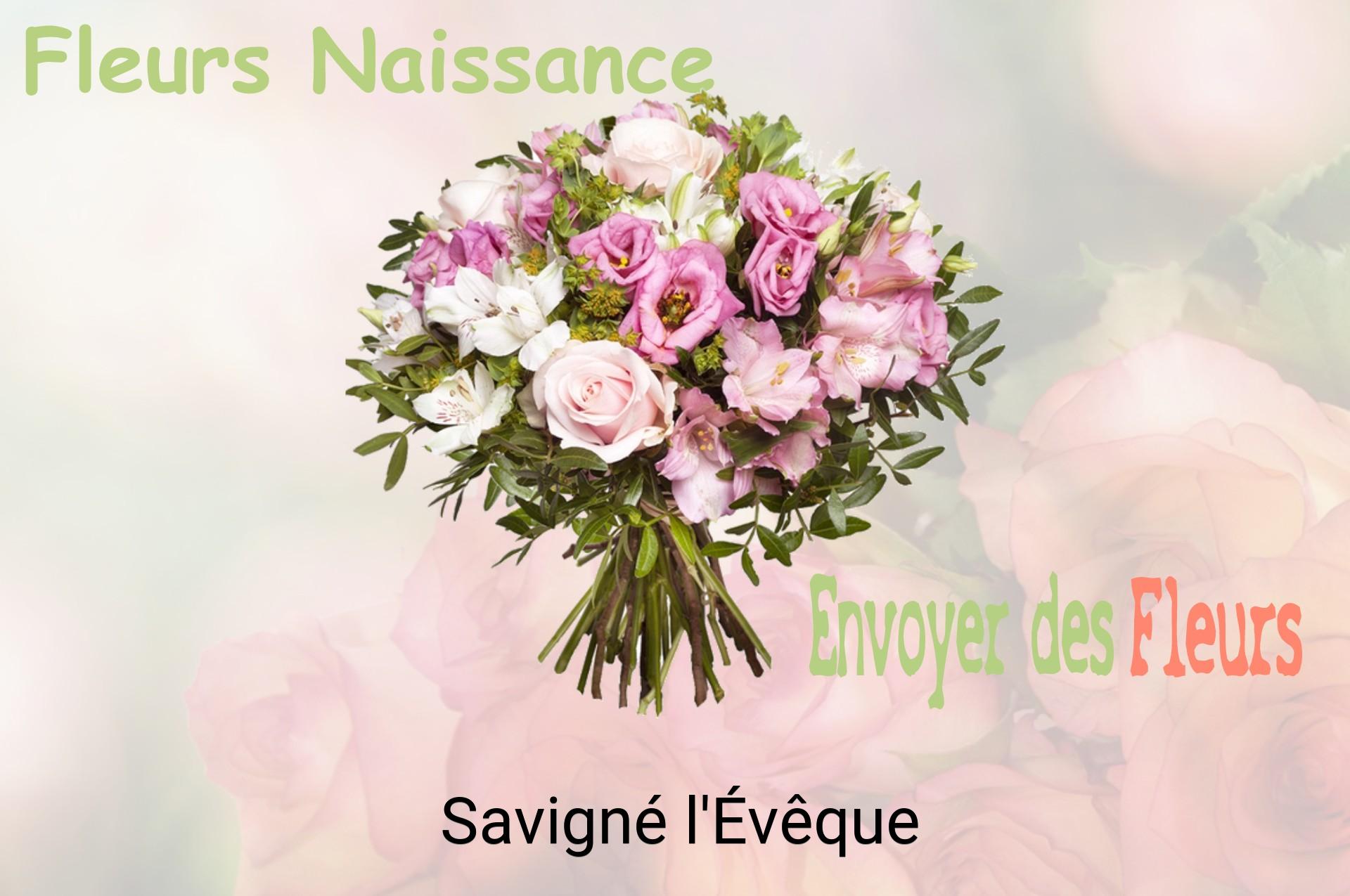 Bouquet de fleurs de naissance livré à Savigné-l'Évêque